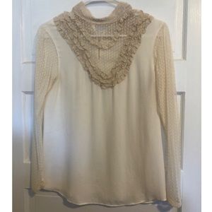 Zara top | Frill and swiss dot blouse